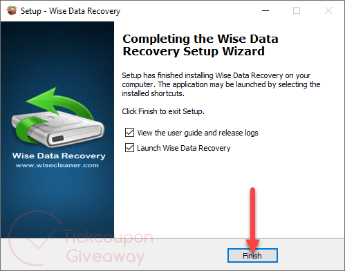 Installation Setup Wise Data Recovery Pro