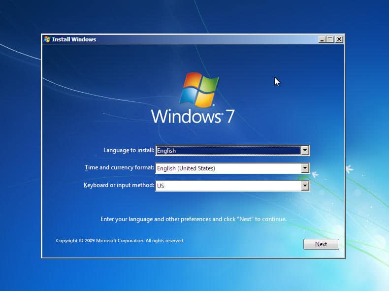 Windows 7 Installation Screen 7