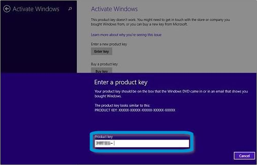Windows 8.1 Activation Window