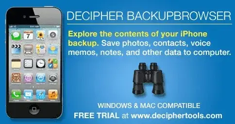 Decipher Backup Browser 16.5.2 Crack