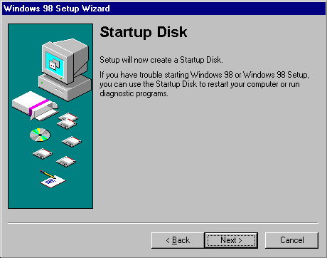 Windows 98 Disk Space